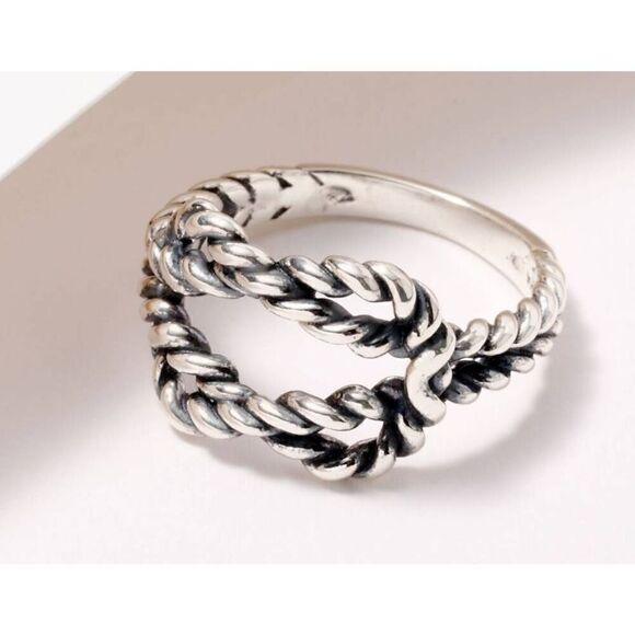 American West Jewelry Sterling Silver Lasso Love Knot Ring Sz 6 - Picture 4 of 4